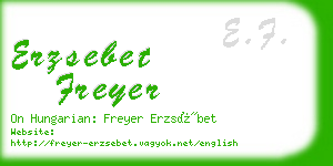 erzsebet freyer business card